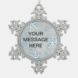 IceSnowflakes ingelijst gepersonaliseerde decorati Tin Sneeuwvlok Ornament