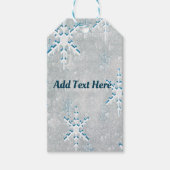 IceSnowflakes Kerstmis gepersonaliseerd Cadeaulabel (Voorkant)