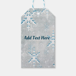 IceSnowflakes Kerstmis gepersonaliseerd Cadeaulabel