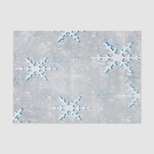 IceSnowflakes Kerstmis Tissuepapier (Voorkant)