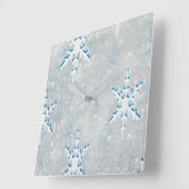 IceSnowflakes Kerstmis Vierkante Klok (Hoek)