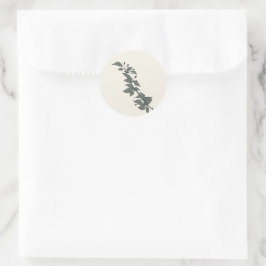 Icey Leaves – Gezellige botanische esthetische Sti Ronde Sticker