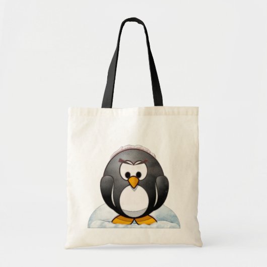 Icey Penguin Cartoon Tote Bag (Voorkant)