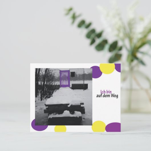 Ich bin auf dem Weg Briefkaart (Staand voorkant)