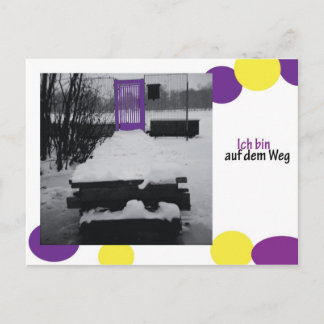 Ich bin auf dem Weg Briefkaart