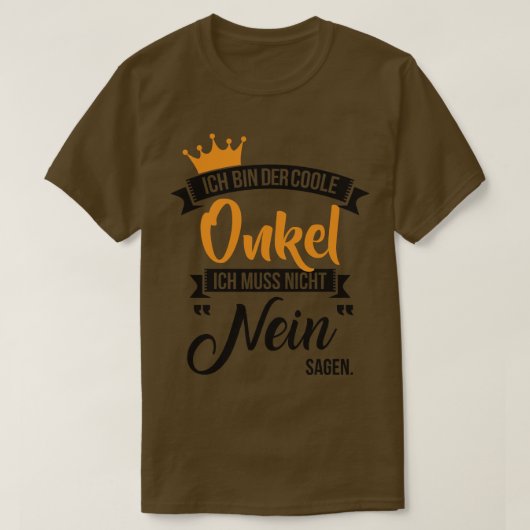 Ich bin der coole onkel t-shirt (Design voorkant)