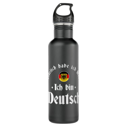 Ich bin Deutsch - Funny Germany Roots German Herit Waterfles (Voorkant)