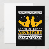 Ich Bin Ein Architekt Ugly KerstSweater Gift Kaart (Voorkant / Achterkant)