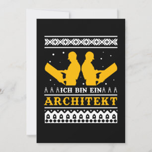 Ich Bin Ein Architekt Ugly KerstSweater Gift Kaart