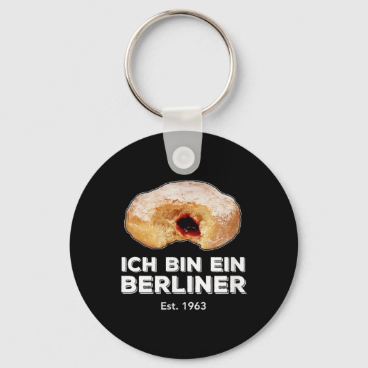 Ich Bin Ein Berliner Speech Jelly Donut Wall koud Sleutelhanger (Voorkant)