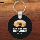 Ich Bin Ein Berliner Speech Jelly Donut Wall koud Sleutelhanger (Voorkant)
