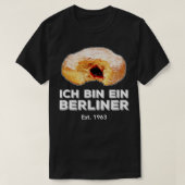Ich Bin Ein Berliner Speech Jelly Donut Wall koud T-shirt (Design voorkant)