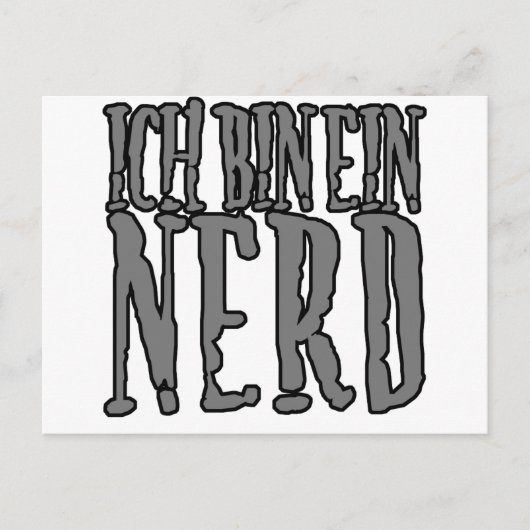 Ich Bin Ein Nerd Briefkaart (Voorkant)
