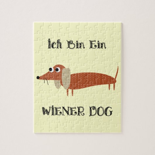 Ich Bin Ein Wiener Dog I Am A Dachshund Legpuzzel (Verticaal)
