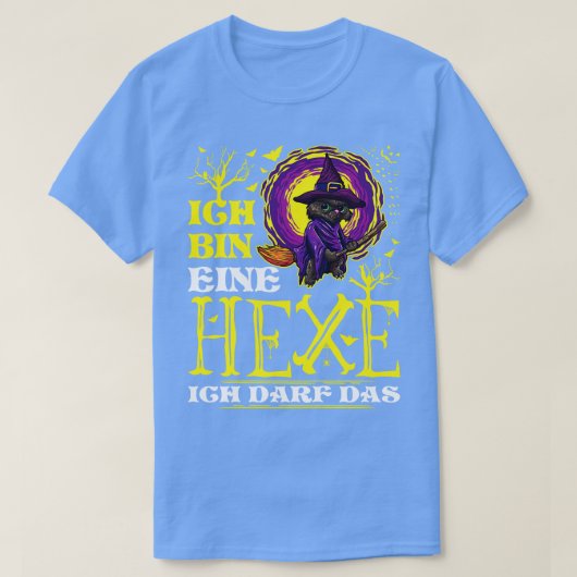 Ich Bin Eine Hexe Lustige Schwarze Katze Halloween T-shirt (Design voorkant)