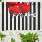 ich bin eine Kirsche was bist Du für eine Pflaume Theedoek (Gevouwen)