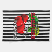 ich bin eine Kirsche was bist Du für eine Pflaume Theedoek (Horizontaal)