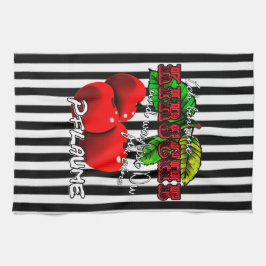 ich bin eine Kirsche was bist Du für eine Pflaume Theedoek