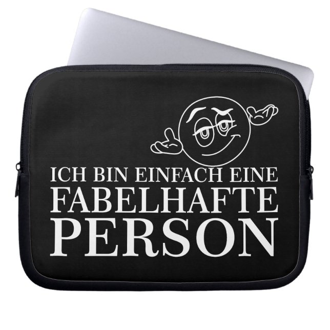 Ich bin einfach eine fabelhafte Persoon! Laptop Sleeve (Voorkant)
