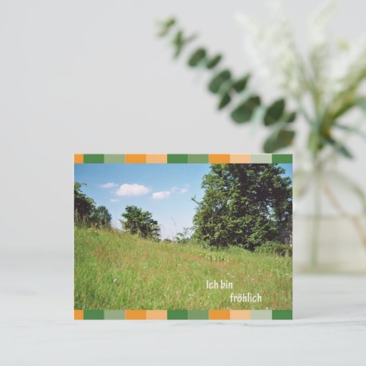 Ich bin froehlich briefkaart (Staand voorkant)