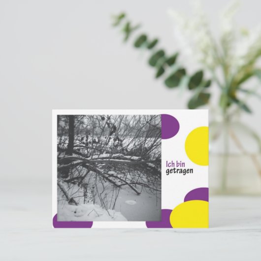 ich bin getragen briefkaart (Staand voorkant)