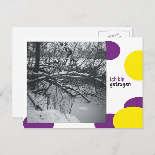 ich bin getragen briefkaart (Voorkant / Achterkant)