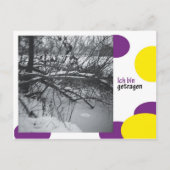 ich bin getragen briefkaart (Voorkant)