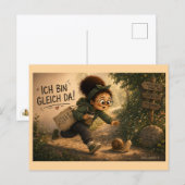 Ich bin gleich da briefkaart (Voorkant / Achterkant)