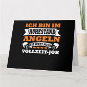 Ich Bin Im Ruhestand Angeln Vollzeit Job Lustig Kaart (Voorkant)