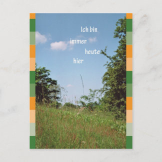 Ich bin immer heute hier briefkaart