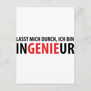 Ich bin Ingenieur Briefkaart