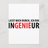 Ich bin Ingenieur Briefkaart (Voorkant)