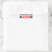 Ich bin Ingenieur Ronde Sticker (Tas)