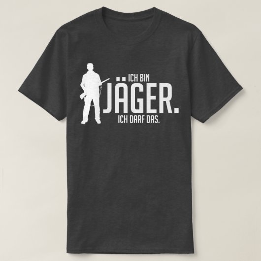 Ich bin jager ich darf das wit t-shirt (Design voorkant)