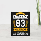 Ich Bin Knackige 83 Mal Knackt Es Hier Mal Knackt  Kaart (Voorkant)