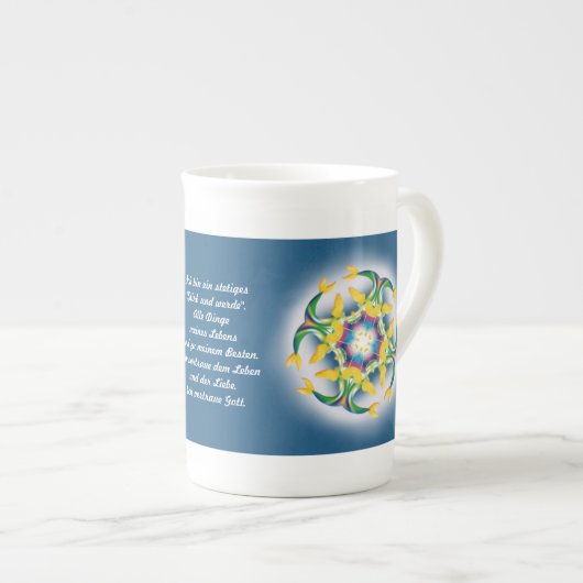 "Ich bin" Ostern Porselein Kop (Voorkant rechts)