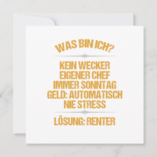 Ich Bin Rentner 2020 Rentnerin Rente Ruhestand Oma Kaart (Voorkant)