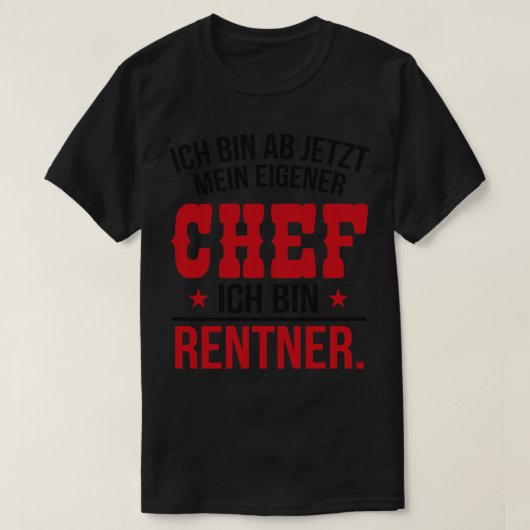 Ich bin rentner t-shirt (Design voorkant)