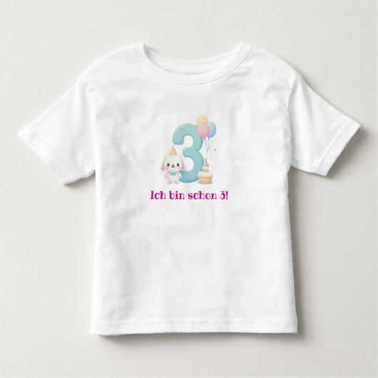 Ich bin schon 3! kinder shirts (Voorkant)