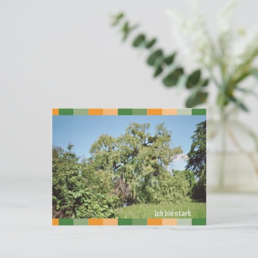 Ich bin stark briefkaart (Staand voorkant)