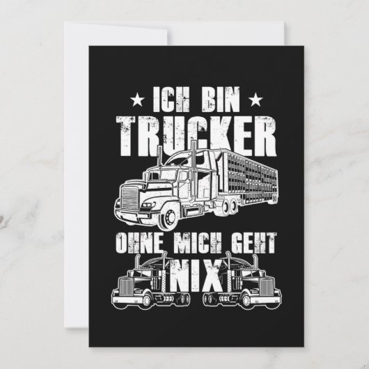 Ich Bin Trucker Truck Driver Cool Driver Cadeau Kaart (Voorkant)