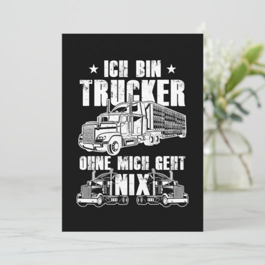 Ich Bin Trucker Truck Driver Cool Driver Cadeau Kaart (Staand voorkant)