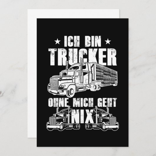 Ich Bin Trucker Truck Driver Cool Driver Cadeau Kaart (Voorkant / Achterkant)