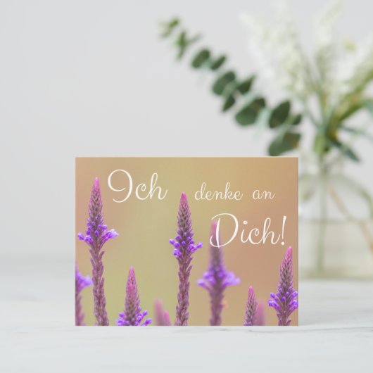 Ich denke een Dich! Briefkaart (Staand voorkant)