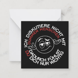 Ich diskutiere nicht mit dummen Menschen Notitiekaartje
