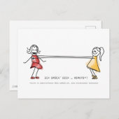 Ich drück Dich ... ver weg! Briefkaart (Voorkant / Achterkant)