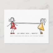 Ich drück Dich ... ver weg! Briefkaart (Voorkant)