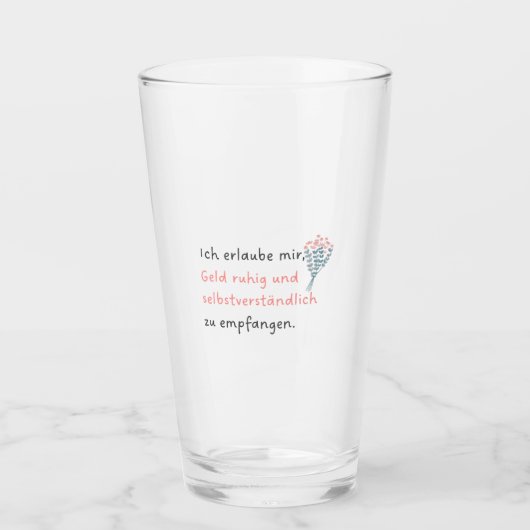 Ich erlaube mir, Geld ruhig und selbstverständlich Glas (Voorkant)