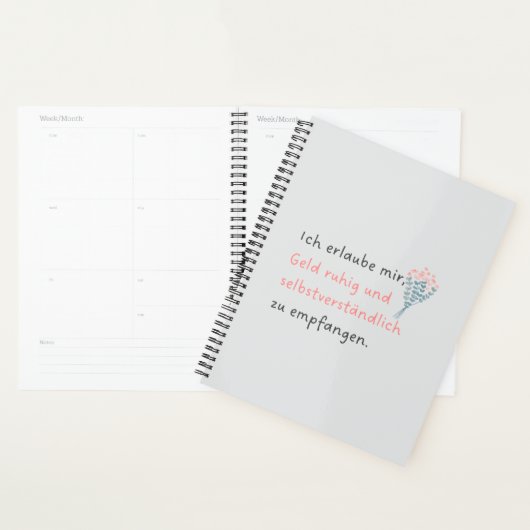 Ich erlaube mir, Geld ruhig und selbstverständlich Planner (Display)