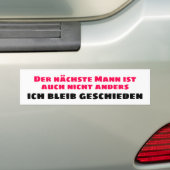 Ich geschieden bumpersticker (Op auto)